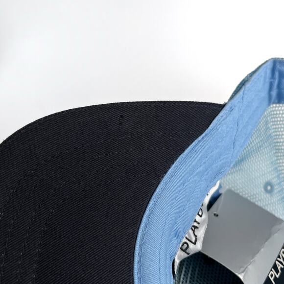 NWT Vintage Y2K Playboy Bunny Blue Trucker Hat Cap Headwear New With Tags - Picture 14 of 16